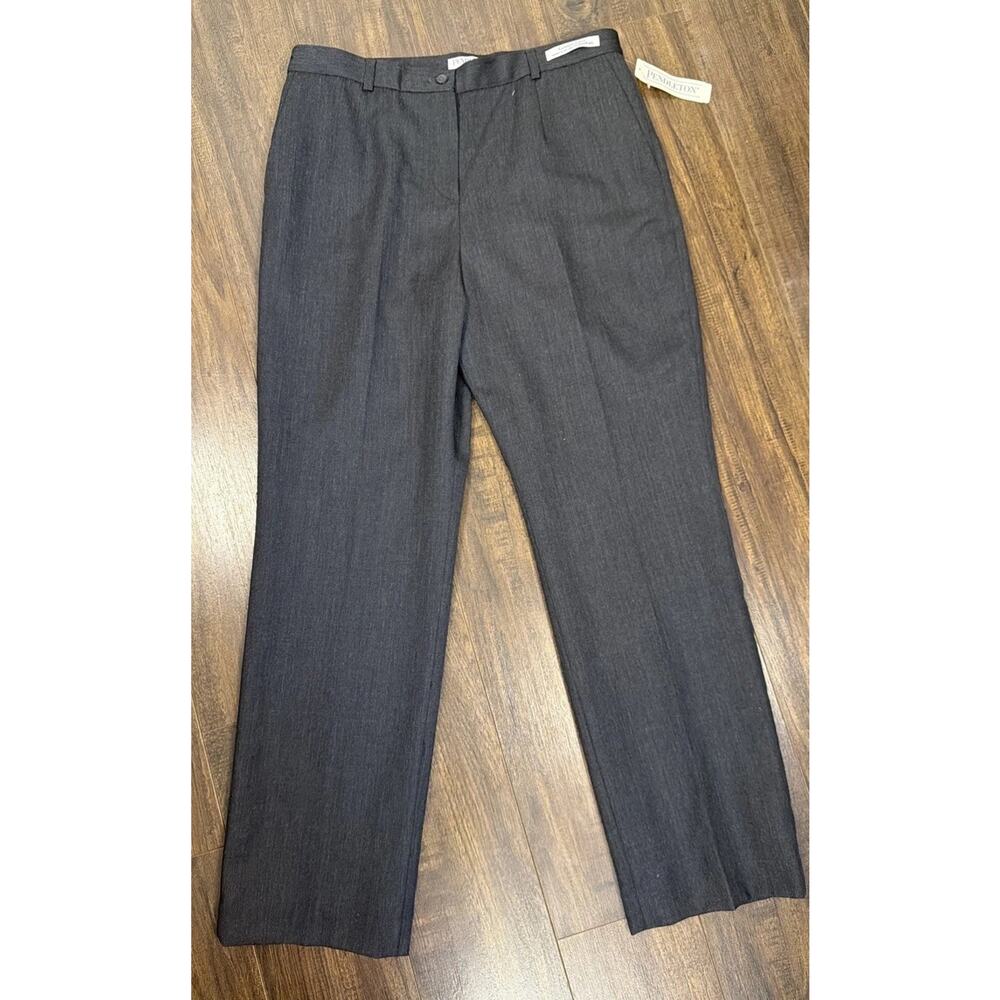Pendleton Gray Virgin Wool Dress Slacks Pants Women's 12 Petite $148 NWT